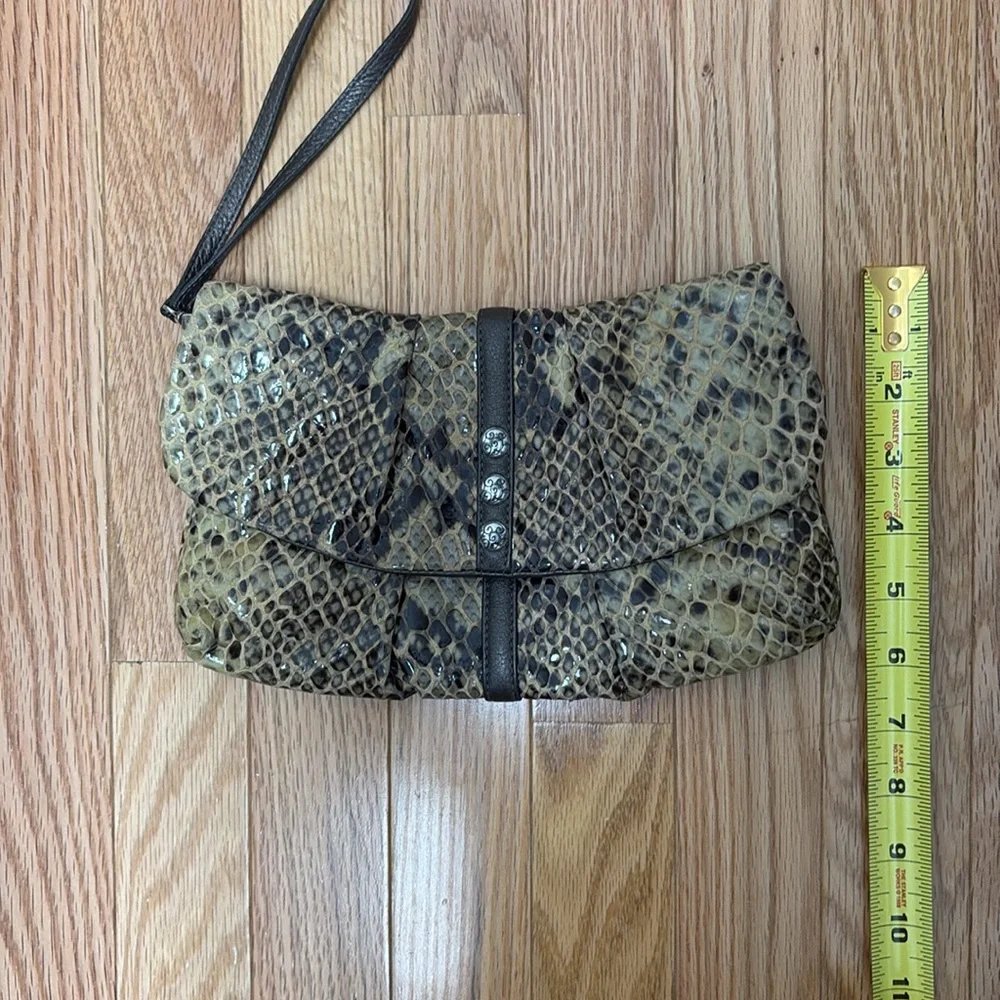 Brighton‎ Embossed Leather Wristlet Evening Bag